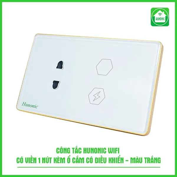 Công Tắc Cảm Ứng Wifi Hunonic Viền Vàng
